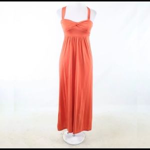 Banana Republic orange maxi dress sz - medium
